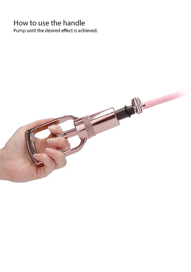 Female Sex Toys SHOTS AMERICA LLC CLITORAL NIPPLE PUMP SET ROSE GOLD LARGE
