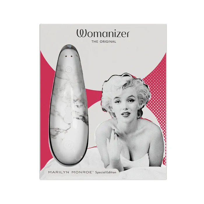 Female Sex Toys WeVibe Womanizer x Marilyn Monroe Classic 2 Special Edition Rechargeable Silicone Pleasure Air Clitoral Stimulator White Marble Female Sex Toys WeVibe Womanizer x Marilyn Monroe Classic 2 Special Edition Rechargeable Silicone Pleasure Air Clitoral Stimulator White Marble
