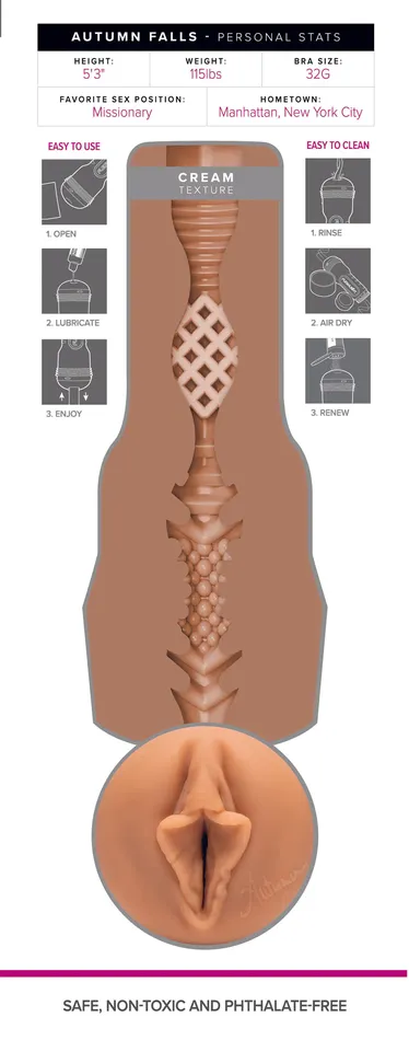 Fleshlight Male Sex Toys Fleshlight Girls Autumn Falls Cream Signature Vagina Fleshlight Male Sex Toys Fleshlight Girls Autumn Falls Cream Signature Vagina