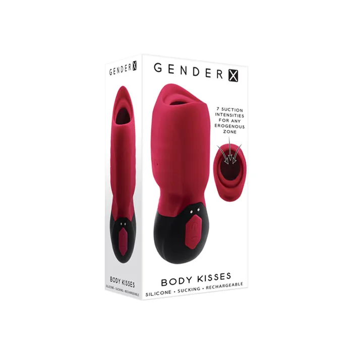 Gender X Body Kisses Rechargeable Vibrating Silicone Suction Massager Red Evolved Female Sex Toys Gender X Body Kisses Rechargeable Vibrating Silicone Suction Massager Red Evolved Female Sex Toys
