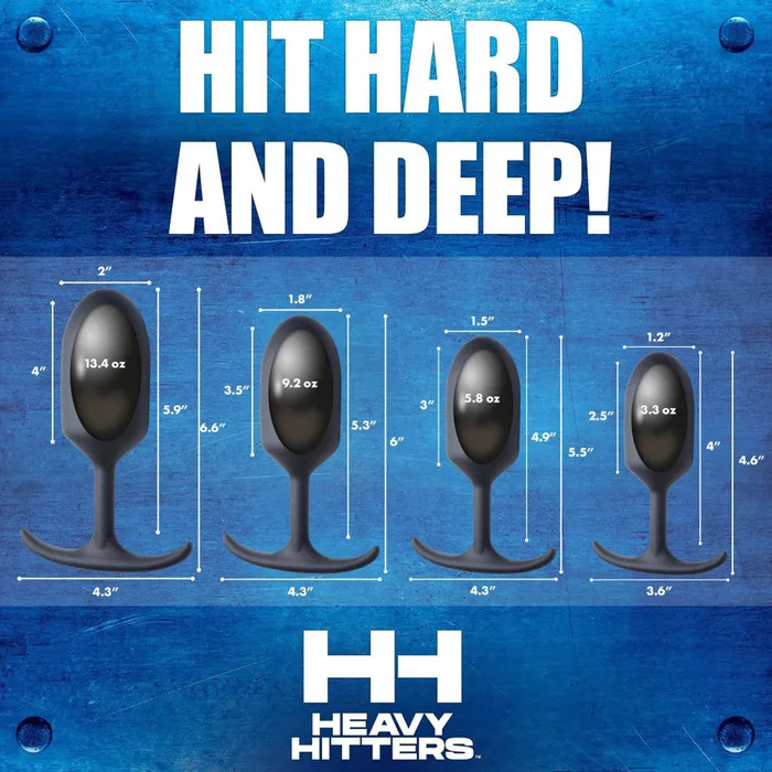 Heavy Hitters Male Sex Toys Premium Silicone Weighted Anal Plug XL