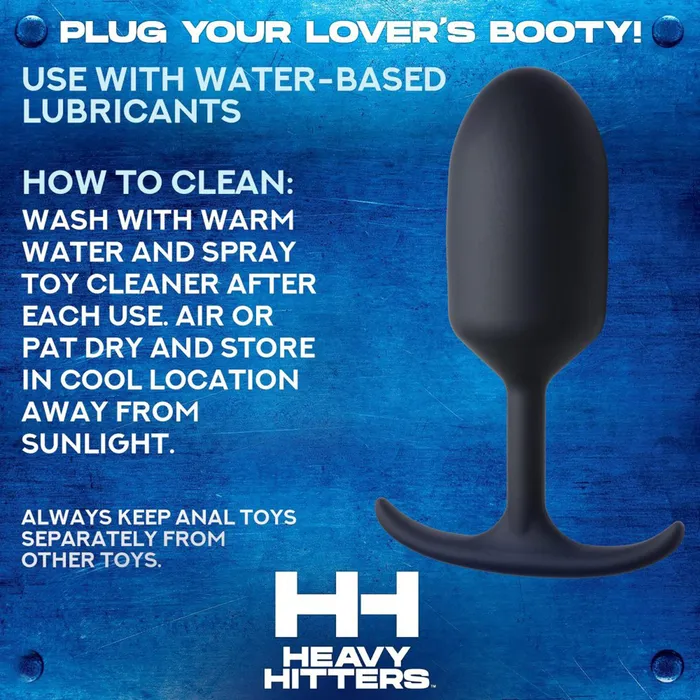 Heavy Hitters Male Sex Toys Premium Silicone Weighted Anal Plug XL