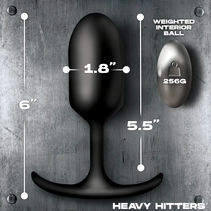 Heavy Hitters Vibrating Large Weighted Silicone Anal Plug Male Sex Toys