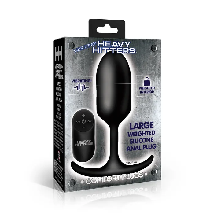 Heavy Hitters Vibrating Large Weighted Silicone Anal Plug Male Sex Toys