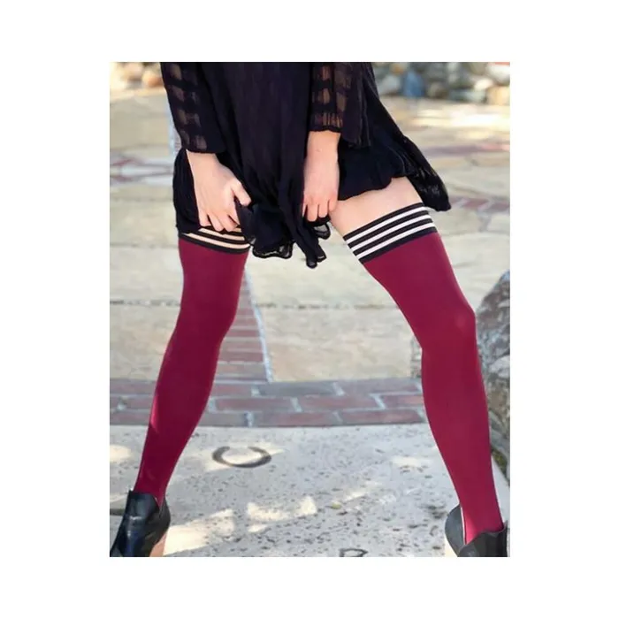Kixies Inc Male Sex Toys Kixies Heather Cranberry Opaque Thighhigh Stockings Size A Kixies Inc Male Sex Toys Kixies Heather Cranberry Opaque Thighhigh Stockings Size A