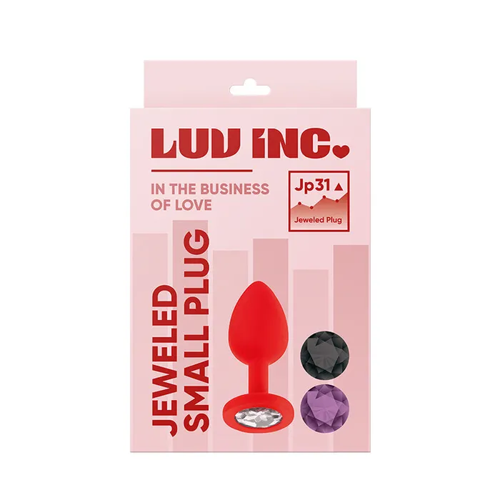 Male Sex Toys Luv Inc Jp31 Jeweled Small Plug Silicone with 3Piece Interchangeable Gems Red Vvole Male Sex Toys Luv Inc Jp31 Jeweled Small Plug Silicone with 3Piece Interchangeable Gems Red Vvole