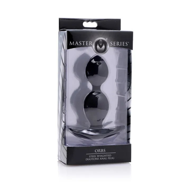 Male Sex Toys Orbs Steel Weighted Duotone Silicone Anal Plug Master Series