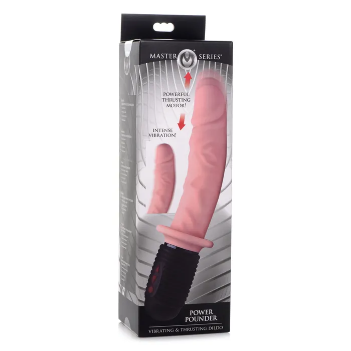 Master Series Power Pounder Vibrating Thrusting Silicone Dildo Female Sex Toys