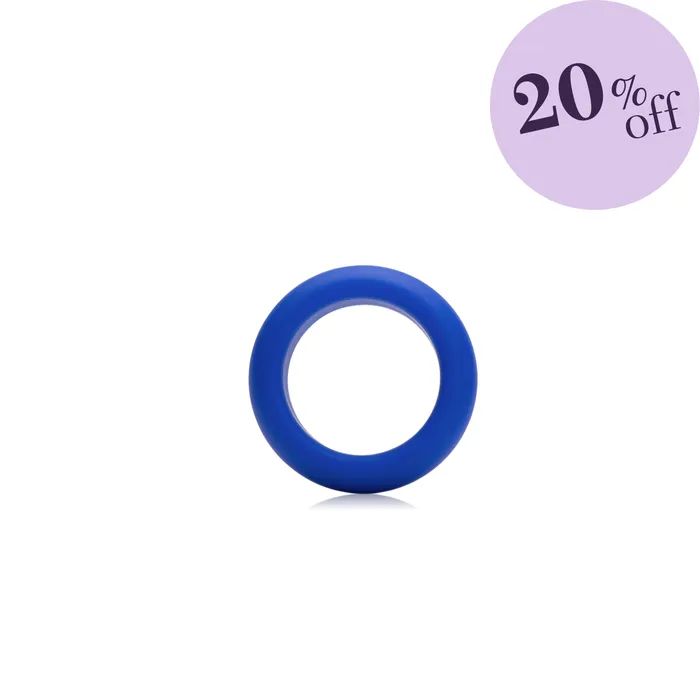 Minimum Stretch Silicone Cock Ring Blue Je Joue Male Sex Toys