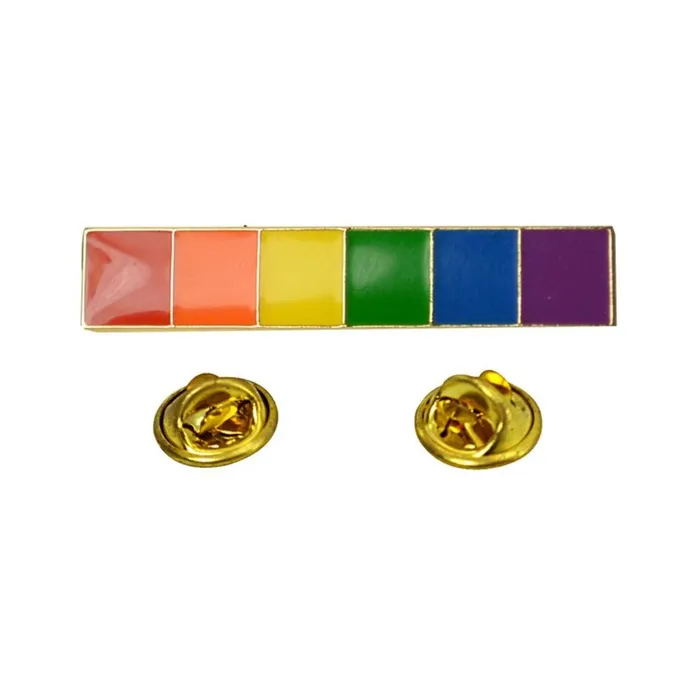 PHS International Anal Gaysentials Lapel Pin Rainbow Bar