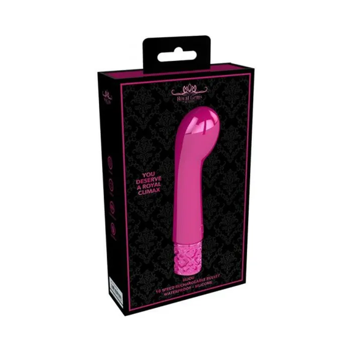 Shots America LLC Female Sex Toys Royal Gems Bijou Silicone Rechargeable Bullet Pink Shots America LLC Female Sex Toys Royal Gems Bijou Silicone Rechargeable Bullet Pink