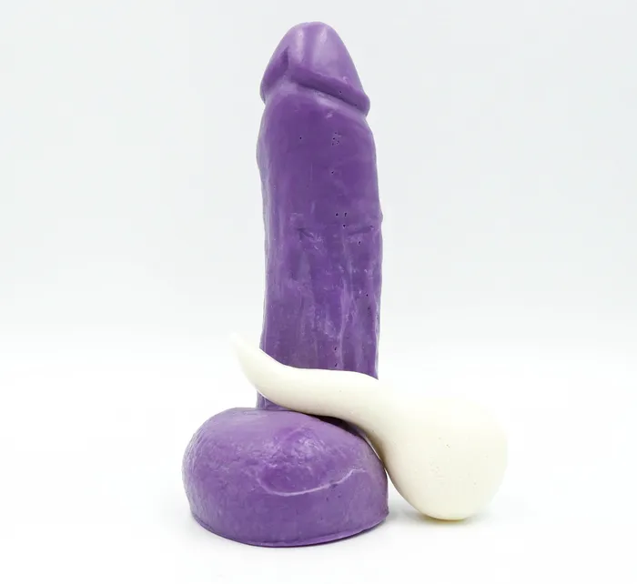 Stroker Purple Penis Soap wSuction Cup Spermie Its the Bomb Male Sex Toys