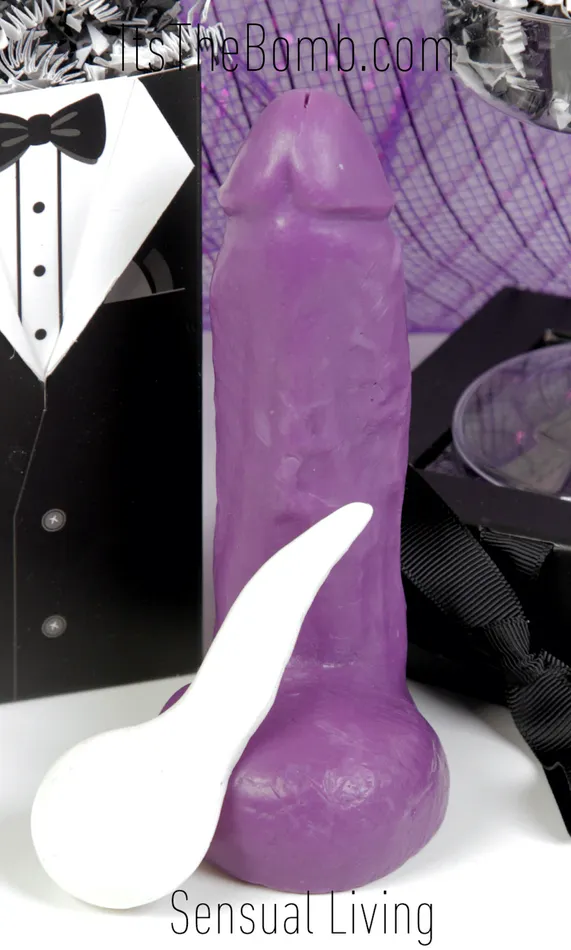 Stroker Purple Penis Soap wSuction Cup Spermie Its the Bomb Male Sex Toys