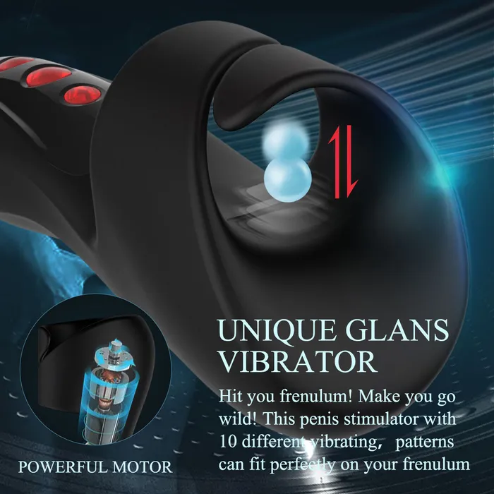 10 Vibration Modes Electric Penis Trainer Earlypeach Male Sex Toys