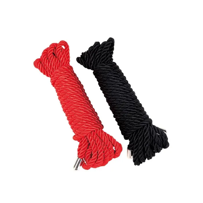 Anal Whipsmart Heartbreaker Satin BDSM Rope 2 Pack Red Black Whipsmart