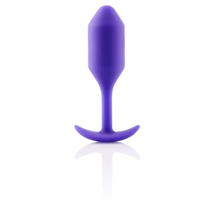 bVibe Snug Plug 2 Weighted Silicone Butt Plug Purple bVibe Anal