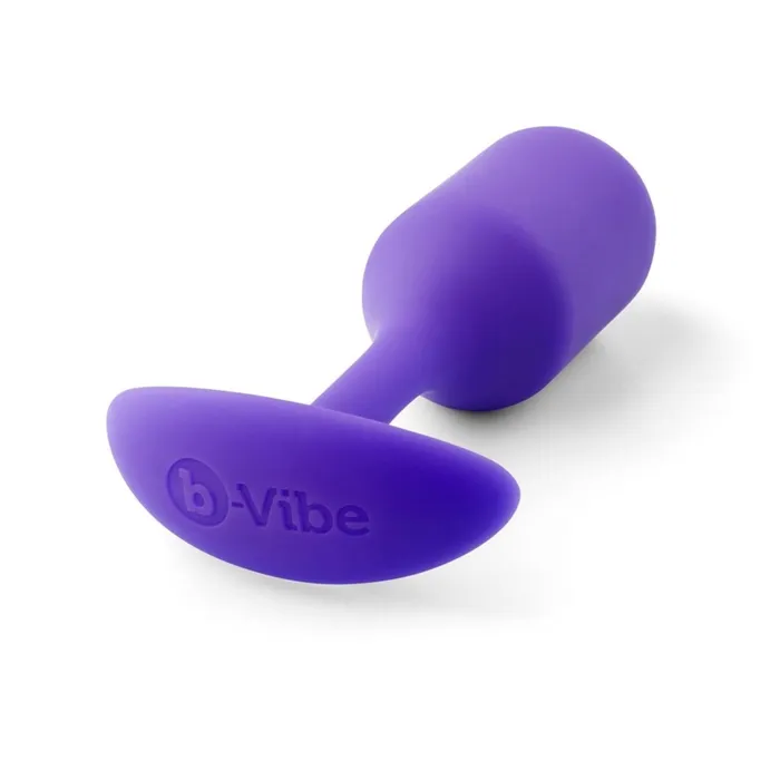 bVibe Snug Plug 2 Weighted Silicone Butt Plug Purple bVibe Anal