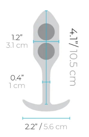 bVibe Snug Plug 2 Weighted Silicone Butt Plug Purple bVibe Anal