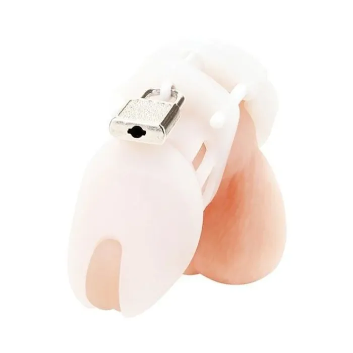 Blue Line Male Sex Toys Blue Line Silicone Chastity Cage White