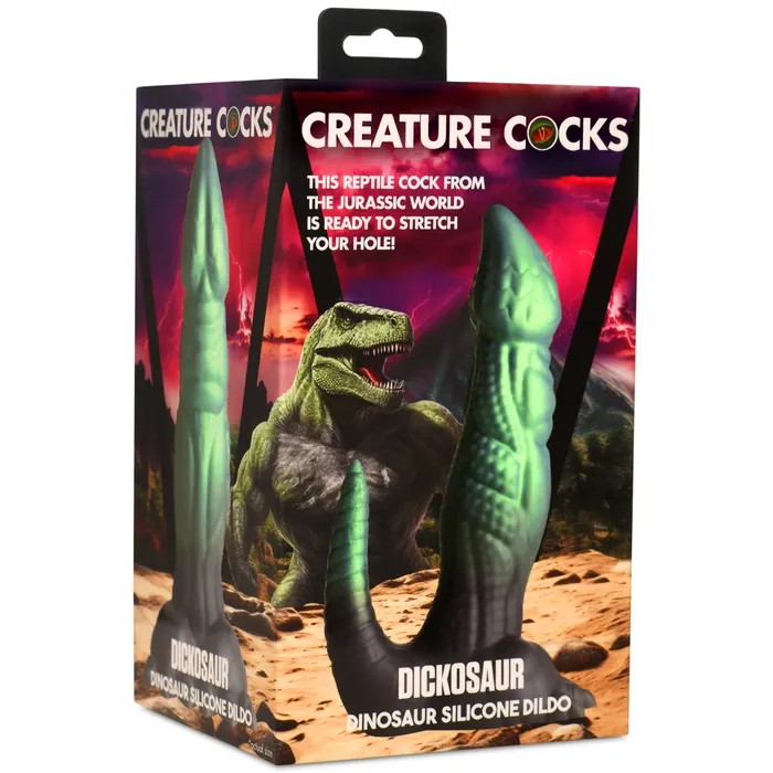 Creature Cocks Dildos Creature Cocks Dickosaur Dinosaur Silicone Dildo Green