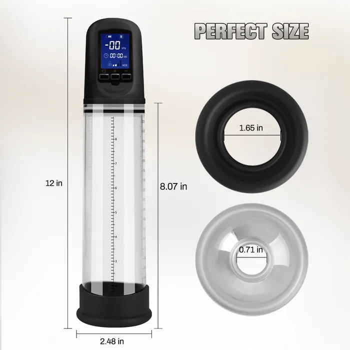 Earlypeach Male Sex Toys LCD Automatic Vacuum Penis Pump