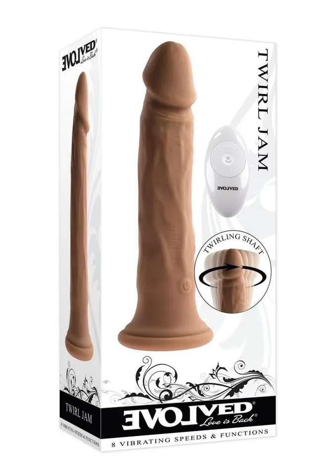 Evolved Female Sex Toys Twirl Jam Silicone Rechargeable Vibrating Dildo with Remote