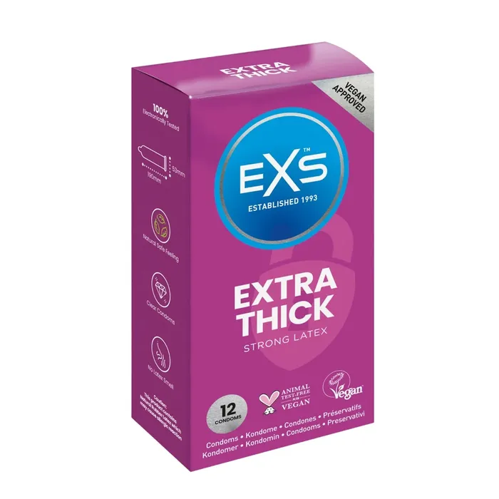 EXS Male Sex Toys EXS Extra Thick Condoms 12 Pack