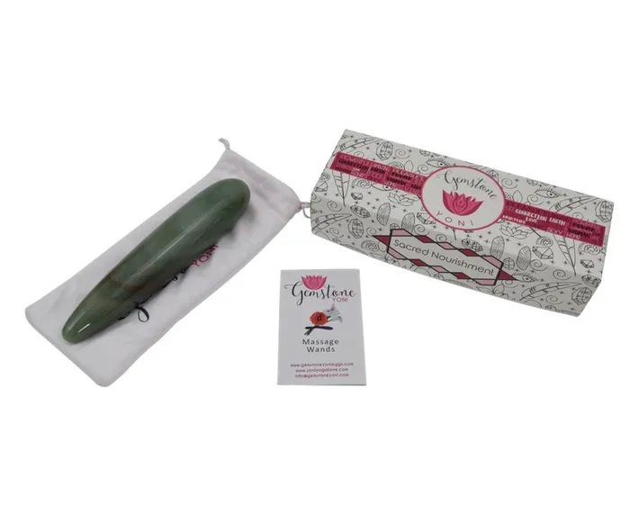 Female Sex Toys Gemstone Yoni Green Aventurine Straight Yoni Wand