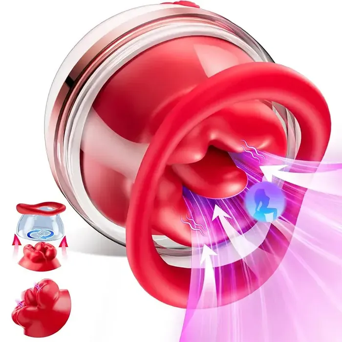 Female Sex Toys Inyarose 3in1 Rose Clitoral Tongue Vibrator