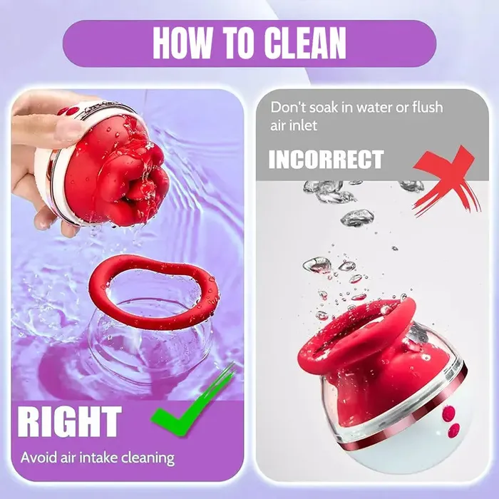 Female Sex Toys Inyarose 3in1 Rose Clitoral Tongue Vibrator