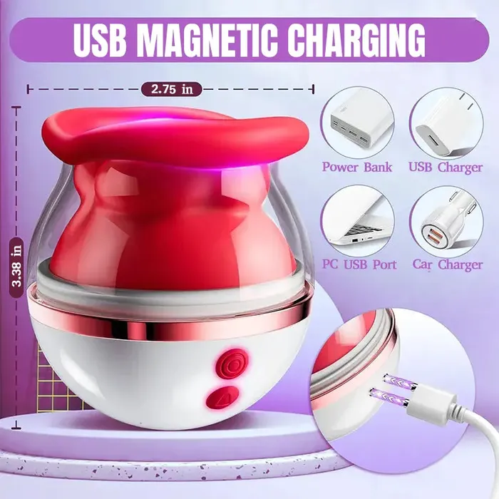 Female Sex Toys Inyarose 3in1 Rose Clitoral Tongue Vibrator