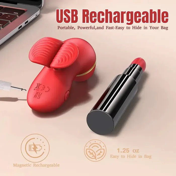 Female Sex Toys Inyarose TriplePlay 3in1 Vibrator Flap Lick Brush