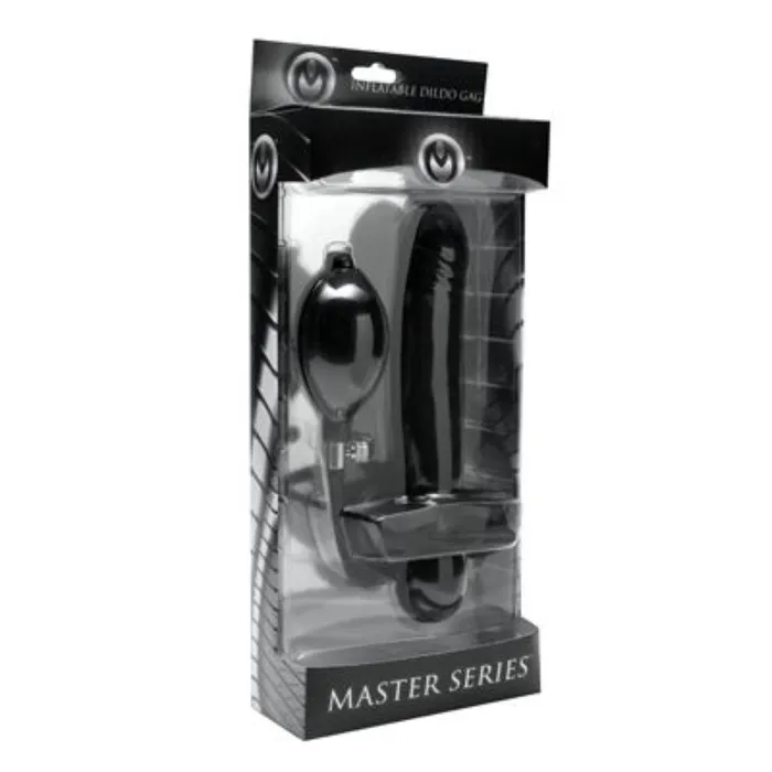 Female Sex Toys Master Series Master Series Inflatable Gag With Dildo Black