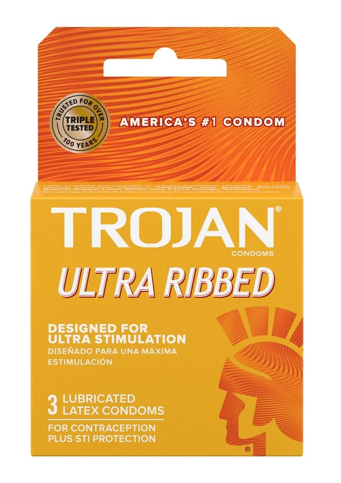 Female Sex Toys Trojan Trojan Condom Stimulations Ultra Ribbed Lubricated