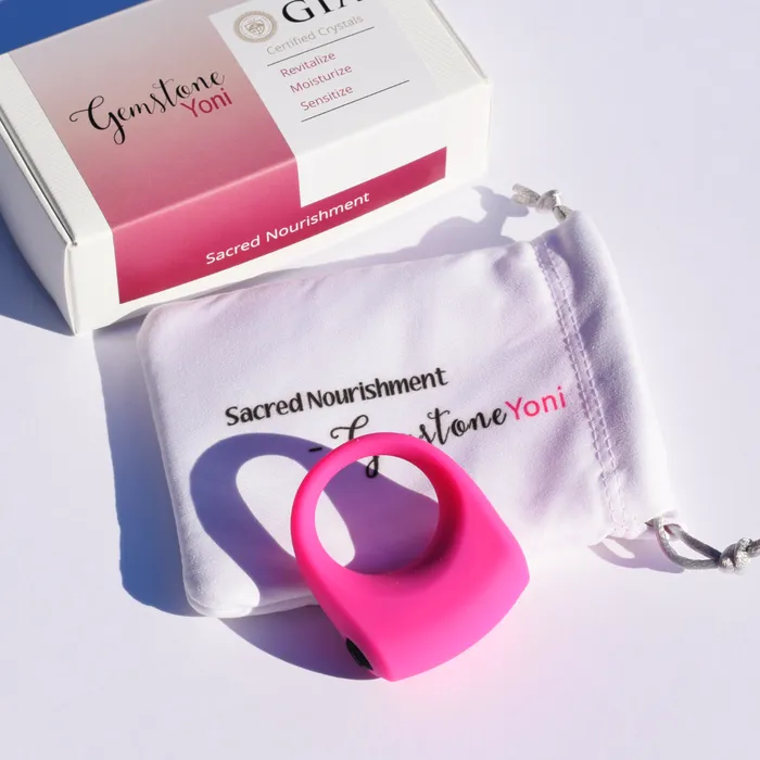 Gemstone Yoni Male Sex Toys Halo Vibrating Ring