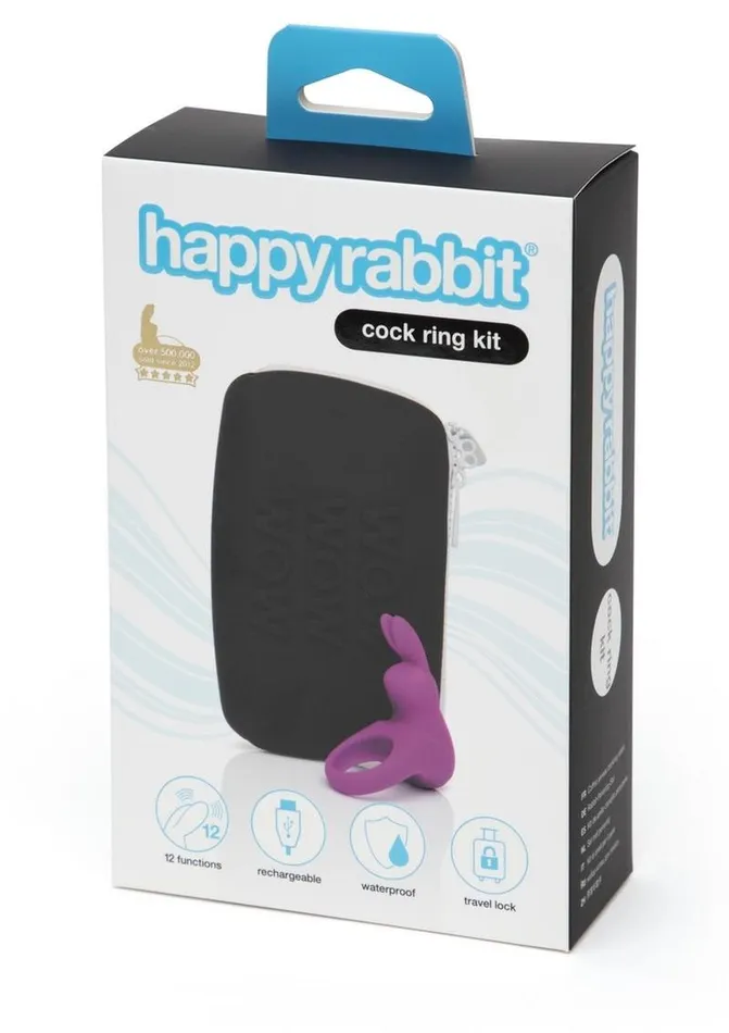 Happy Rabbit Cock Ring Rechargeable Silicone Kit Happy Rabbit Male Sex Toys