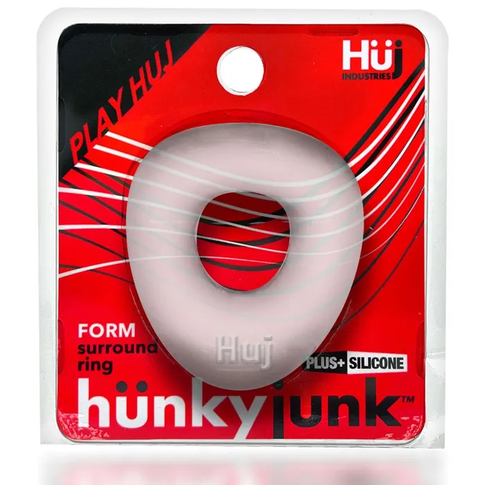 Hunkyjunk Male Sex Toys Hunkyjunk Form Silicone Cock Ring Clear Ice
