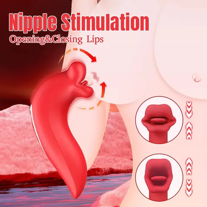 Inyarose Double Red Lips Stimulation Vibrator Vibrators