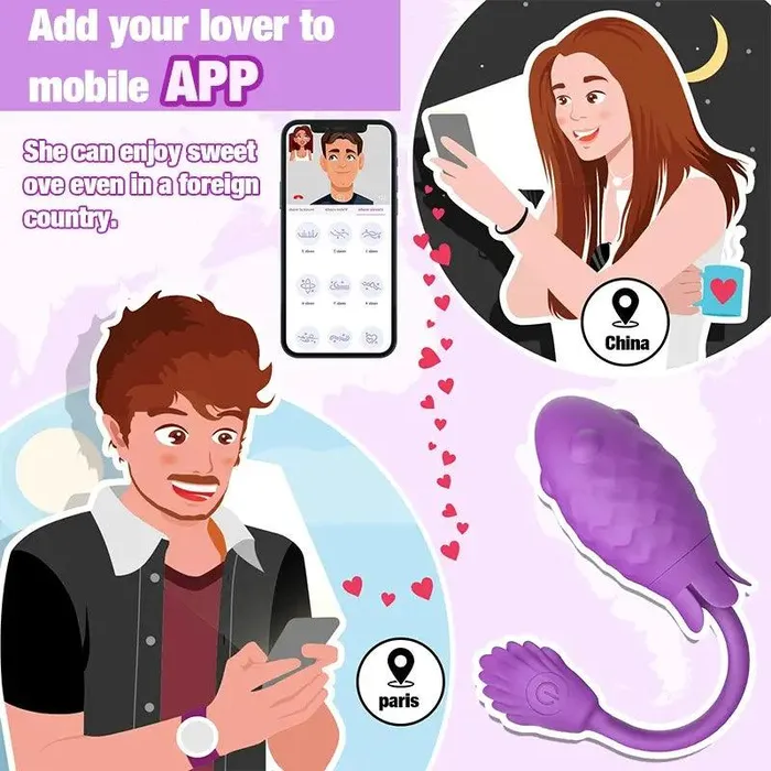 Inyarose Female Sex Toys APP Remote Control Whale Gspot Vibrator
