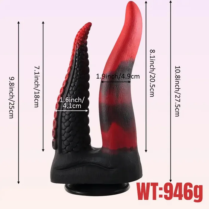 Inyarose Female Sex Toys DualEnded Tentacle Dildo with Suction