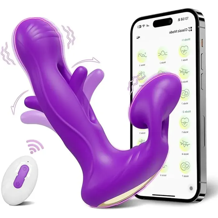 Inyarose Female Sex Toys Dual Head Tapping Remote Control Vibrator
