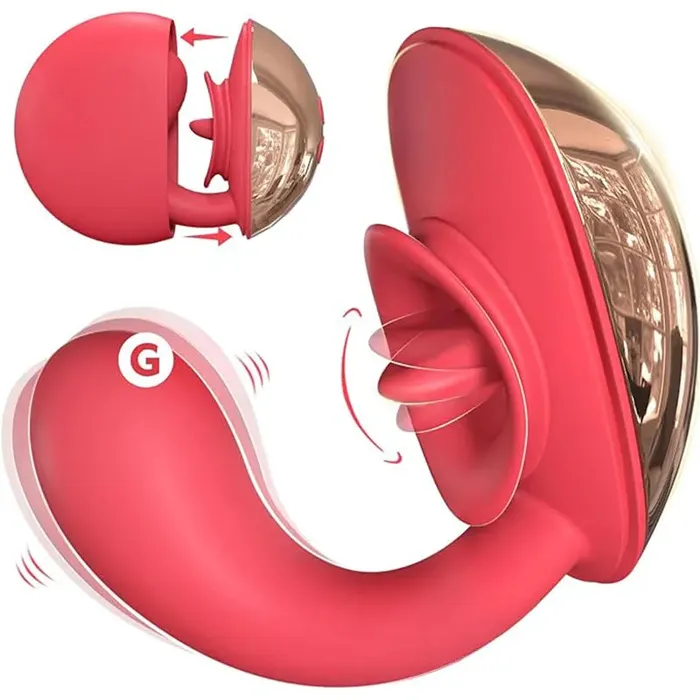 Inyarose Gspot Vibrator with Tongue Clitoral Stimulator Female Sex Toys