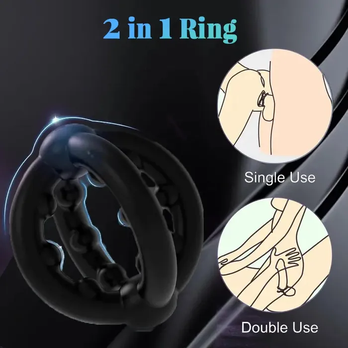 Inyarose Male Sex Toys Ball Soft Silicone Penis Ring