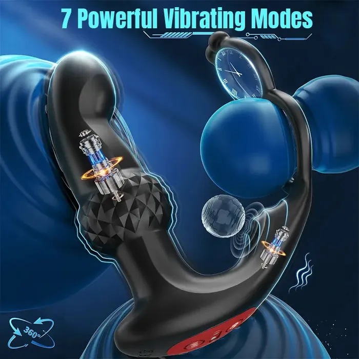 Inyarose Male Sex Toys Prostate Anal Vibrator With Penis Ring