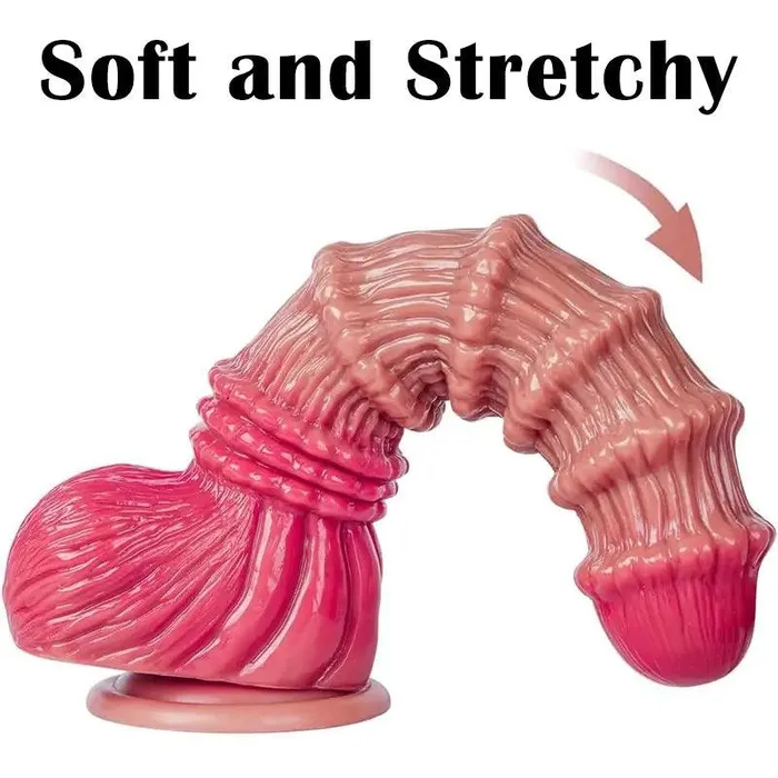 Inyarose Realistic Ribbed Textured Giant Dildo Female Sex Toys
