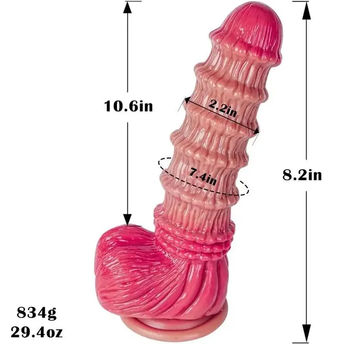 Inyarose Realistic Ribbed Textured Giant Dildo Female Sex Toys