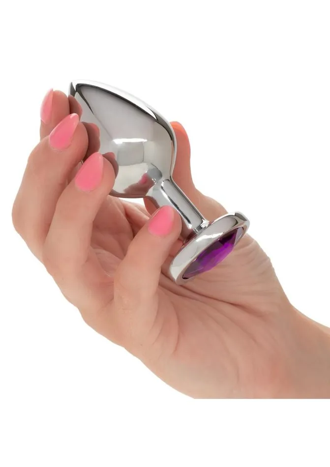 Jewel Male Sex Toys Jewel Amethyst Aluminum Anal Plug
