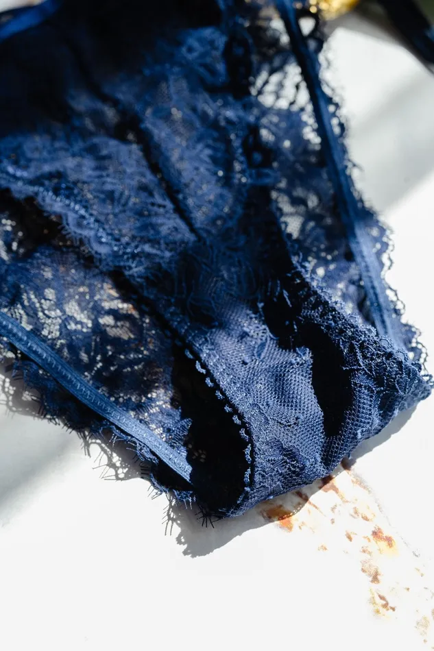 Lacy Side Tie Panty Navy Mentionables Female Sex Toys Lacy Side Tie Panty Navy Mentionables Female Sex Toys