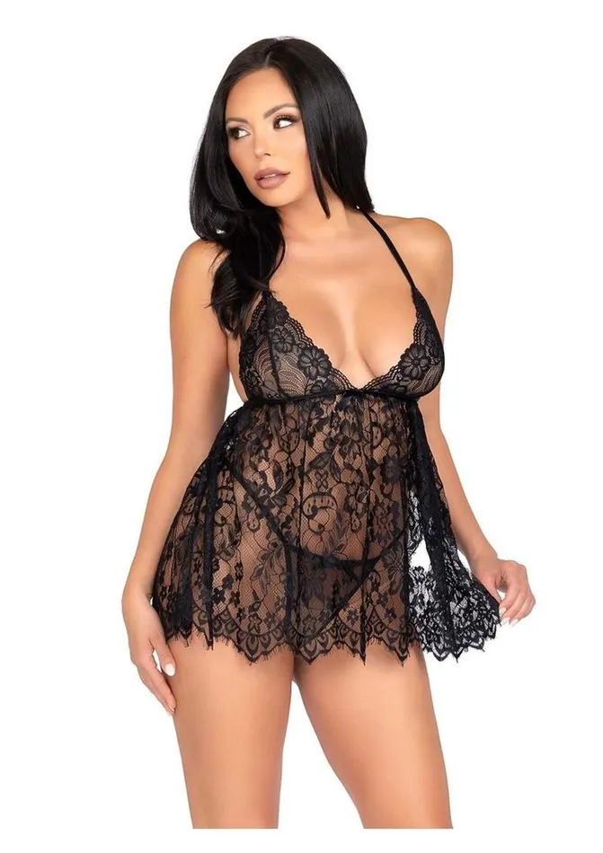 Leg Avenue Leg Avenue Floral Lace Babydoll with Eyelash Lace Scalloped Hem Adjustable CrossOver Straps and GString Panty Female Sex Toys Leg Avenue Leg Avenue Floral Lace Babydoll with Eyelash Lace Scalloped Hem Adjustable CrossOver Straps and GString Panty Female Sex Toys