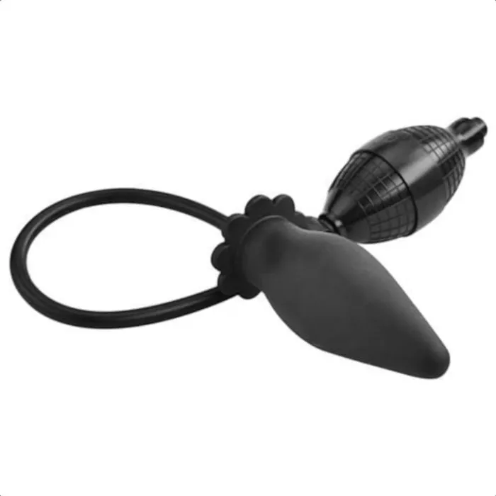 Love Plugs Anal Black Expanding Silicone Inflatable Butt Plug
